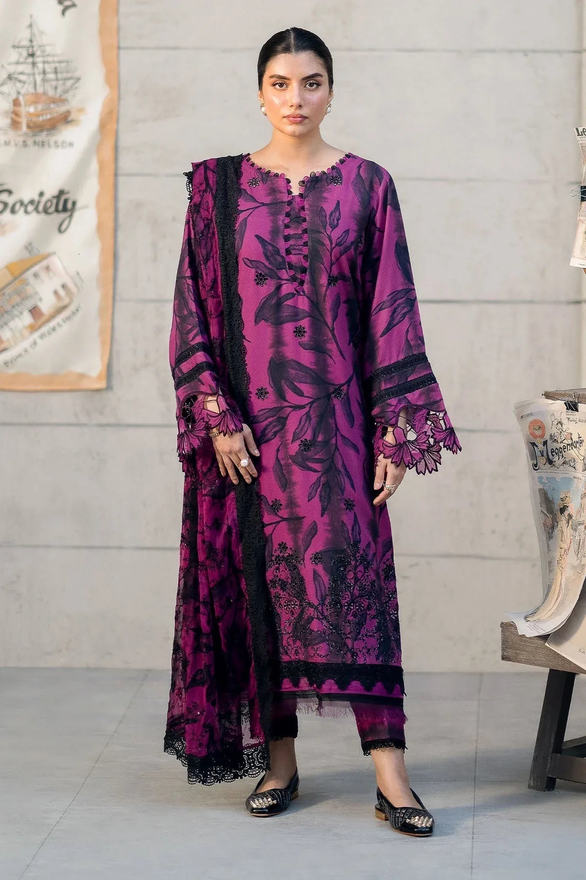 Nureh | Glam Girl Lawn | GL-23 - Rang-e-Khaas