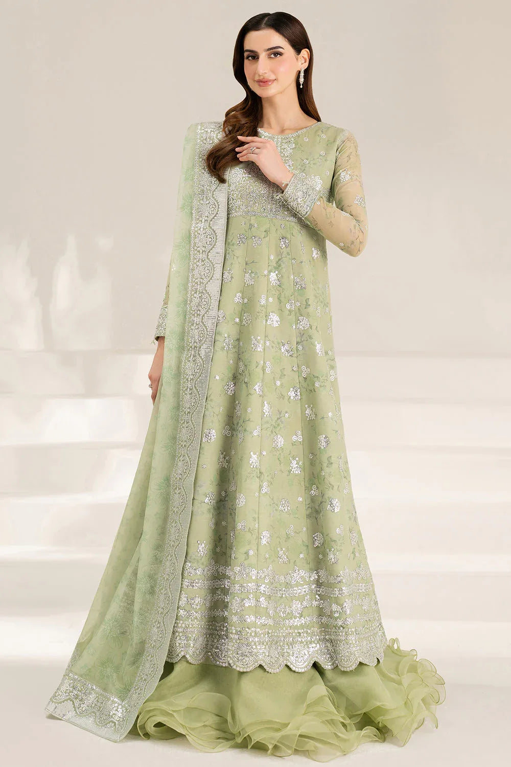 Farasha | Fiorella Formals | Sage Sparkle - Rang-e-Khaas