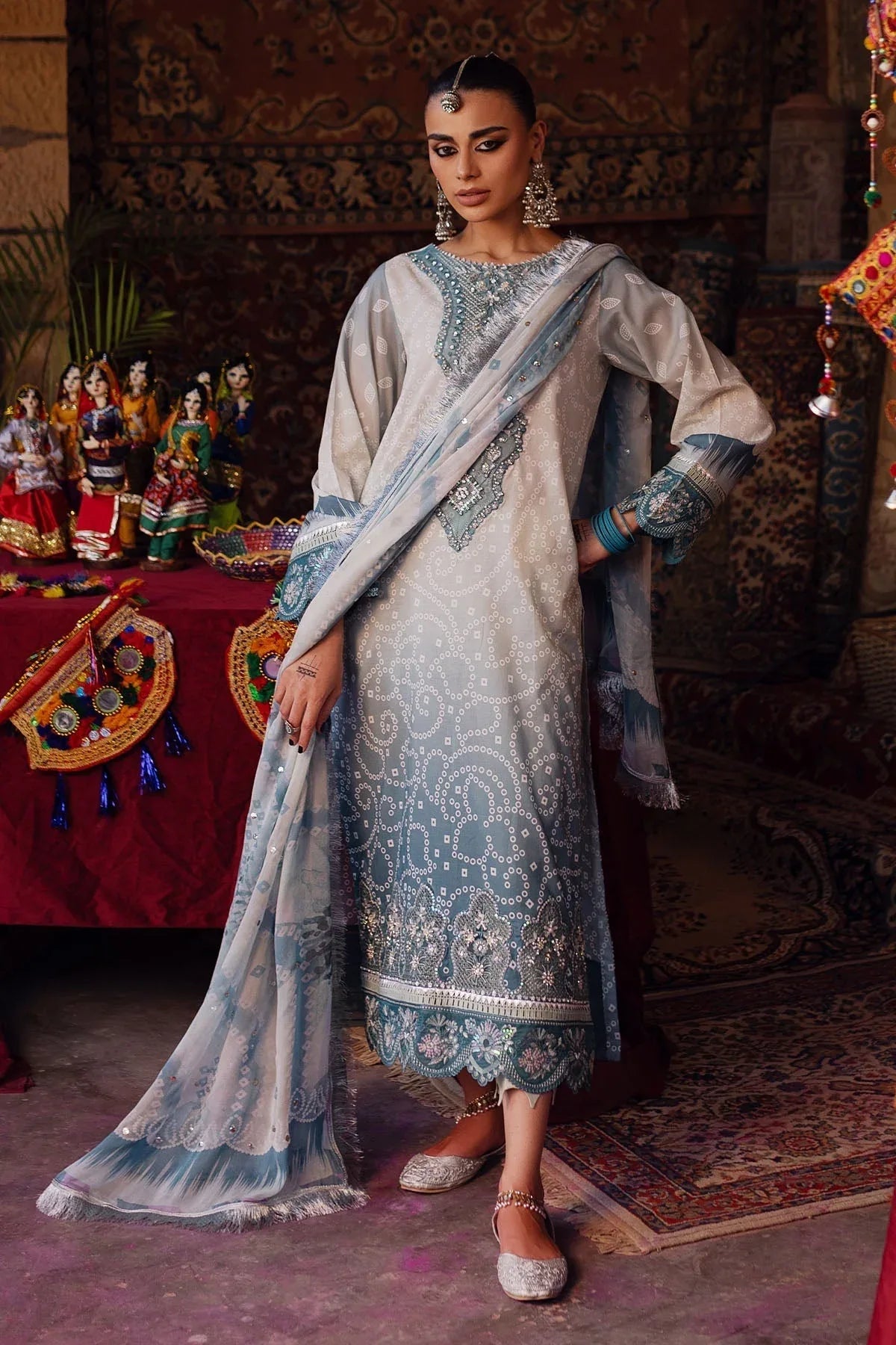 Nureh | Bazaar Lawn | NS-130 - Rang-e-Khaas