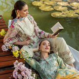 Elaf Premium | Print Chikankari 25 | ELK-06B ROSES & WHITES
