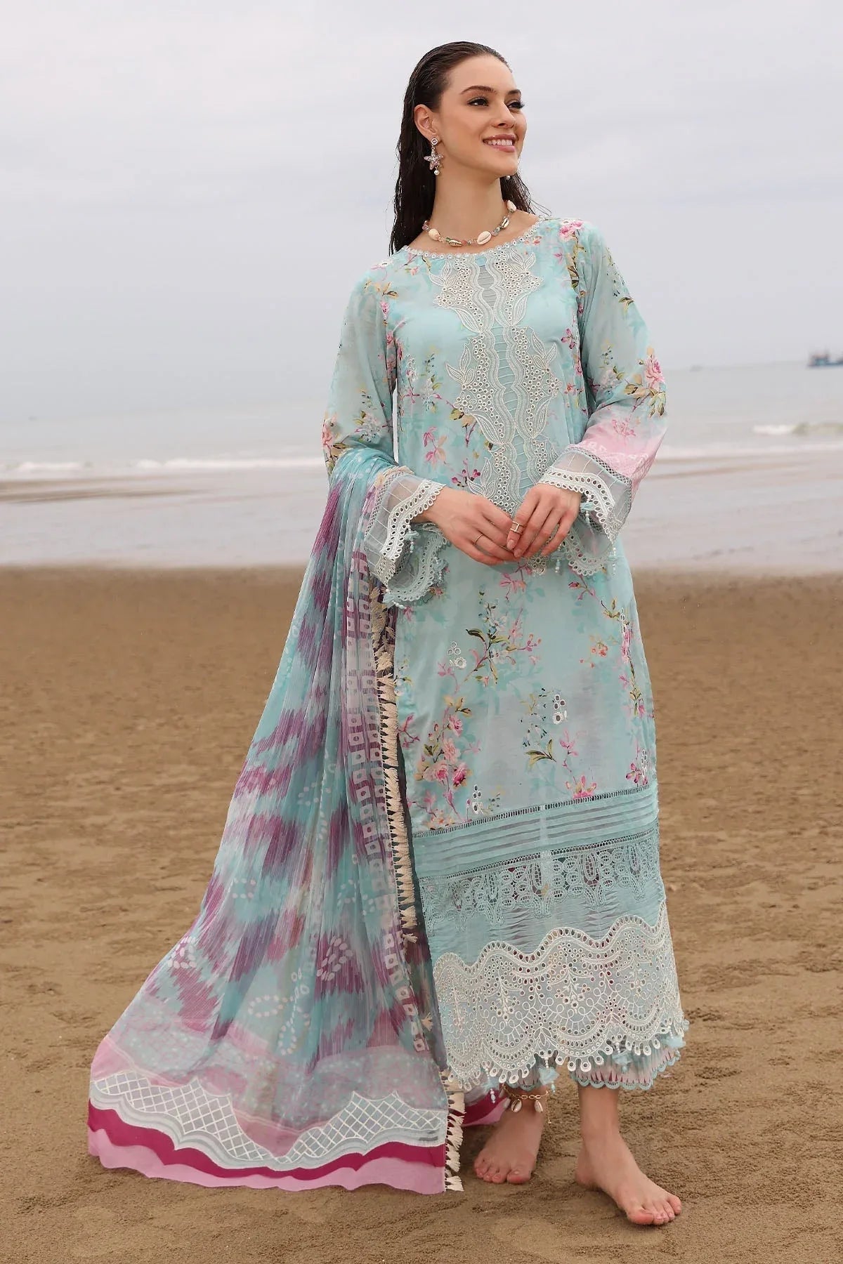 Nureh | Gardenia Embroidered Lawn 25 | NSG-173 - Rang-e-Khaas