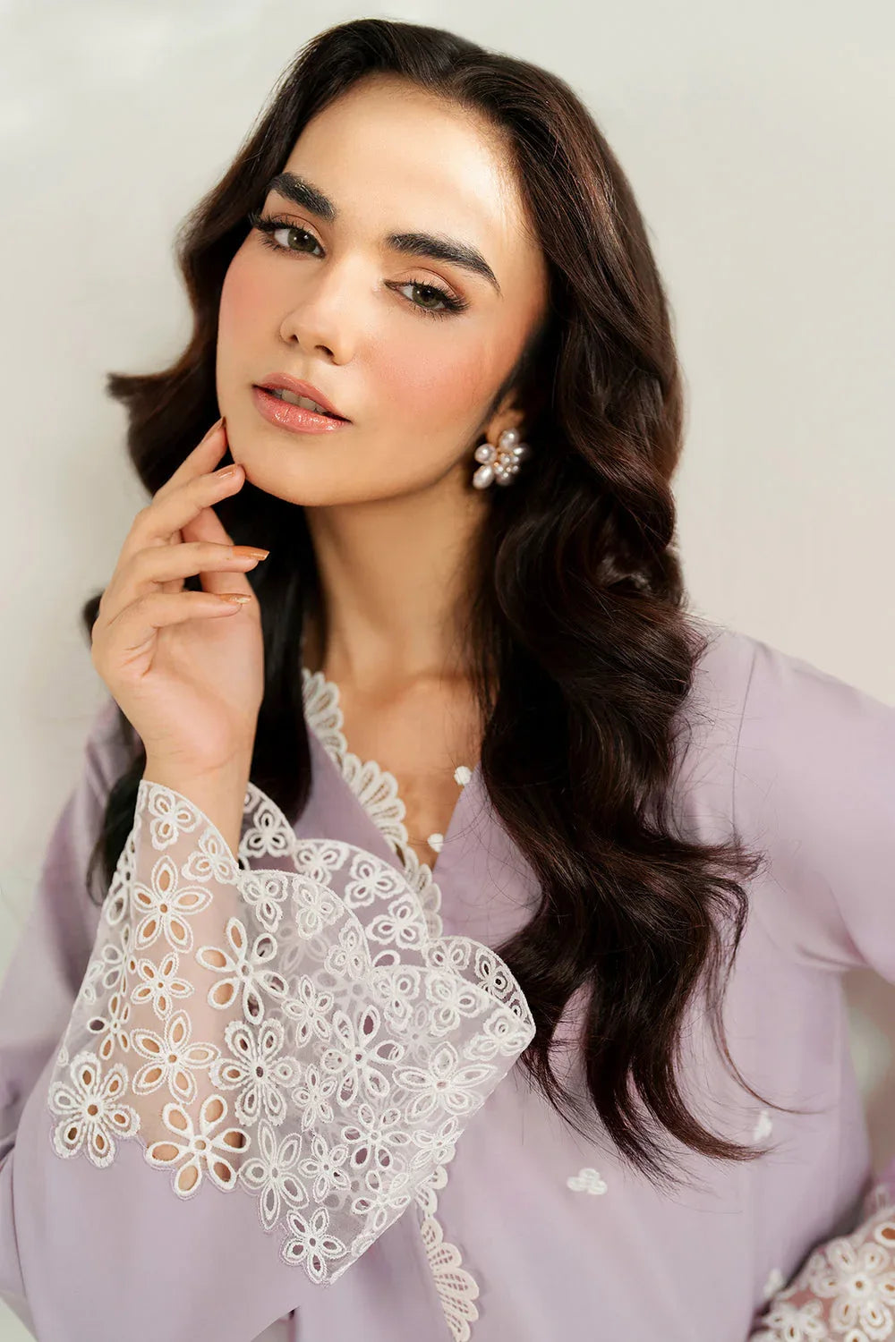 Farasha | Thread Lines Embroidered | Pastel Haze - Rang-e-Khaas
