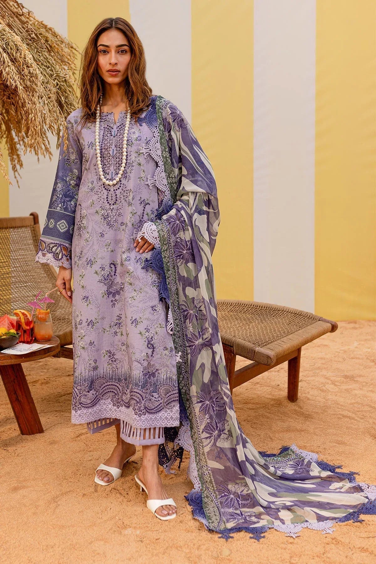 Nureh | Gardenia Lawn 25 | NSG-184 - Rang-e-Khaas