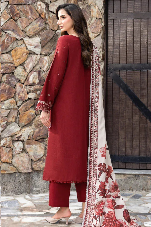 Farasha | Eminence Khaddar 25 | Claret - Rang-e-Khaas
