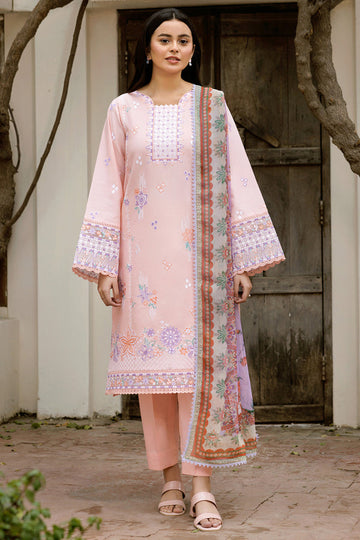 Farasha | Summer Weaves Embroidered Lawn | Coral Peach - Rang-e-Khaas