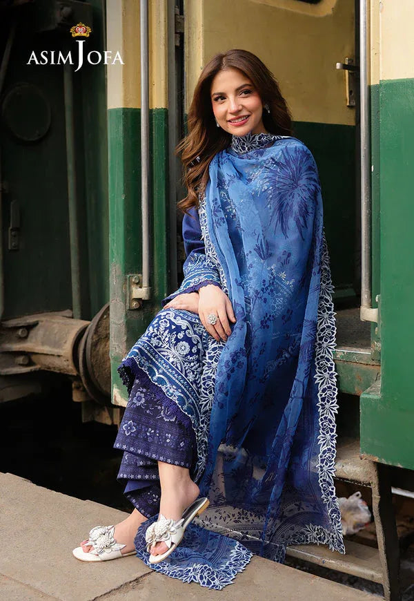 Asim Jofa | Summer Rhapsody |  AJUBU-02 Embroidered Jacquard - Rang-e-Khaas