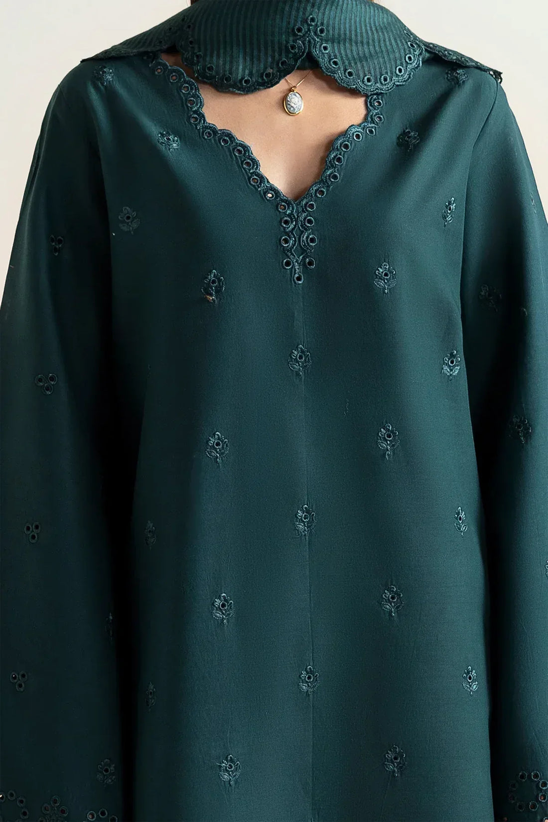 Afrozeh | Basic Pret 25 | Dark Kiwi - Rang-e-Khaas