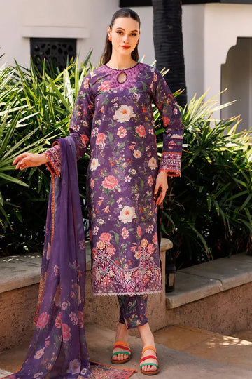 Farasha | Printed Essentials | Majestic Purple - Rang-e-Khaas