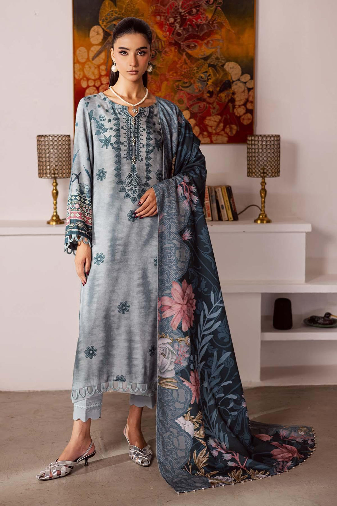 Nureh | Linen Jacquard | SP-193 - Rang-e-Khaas