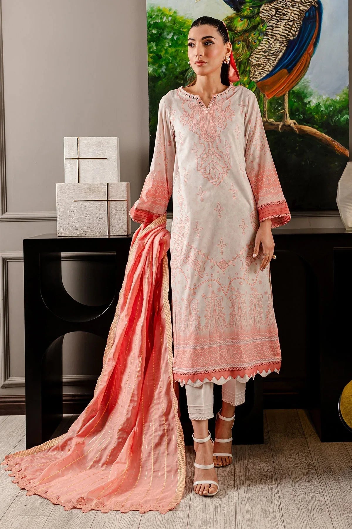 Nureh | Printed lawn 25 | SP-108 - Rang-e-Khaas
