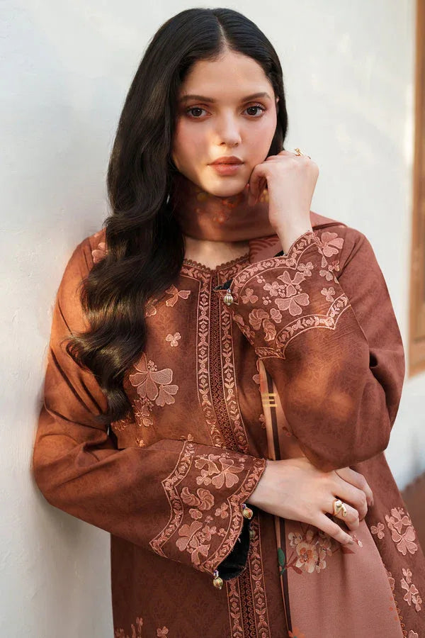 Farasha | Meline Premium Viscose 25 | Brown Clay - Rang-e-Khaas