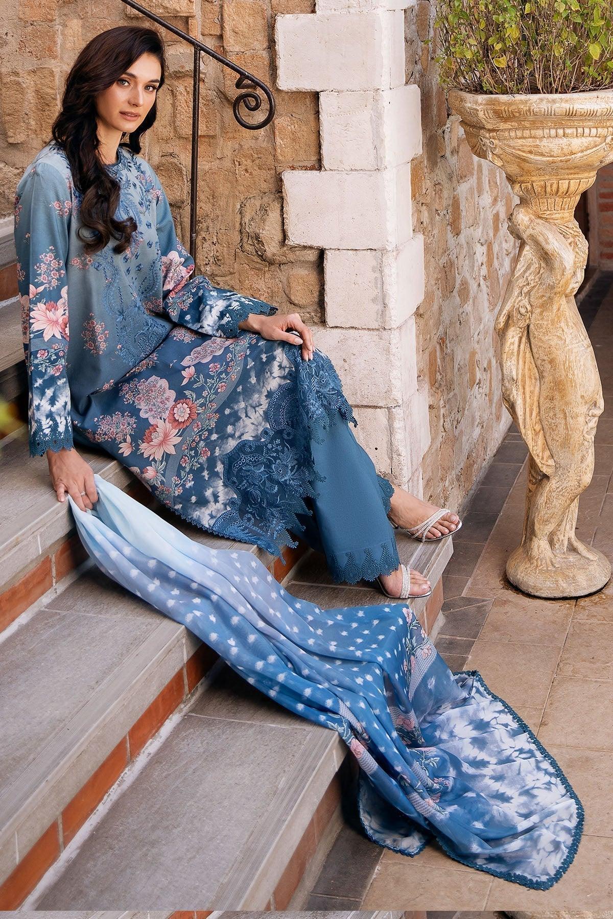 Afrozeh | Damask The Holiday Edit '25 - Lawn| Seraphina A - Rang-e-Khaas
