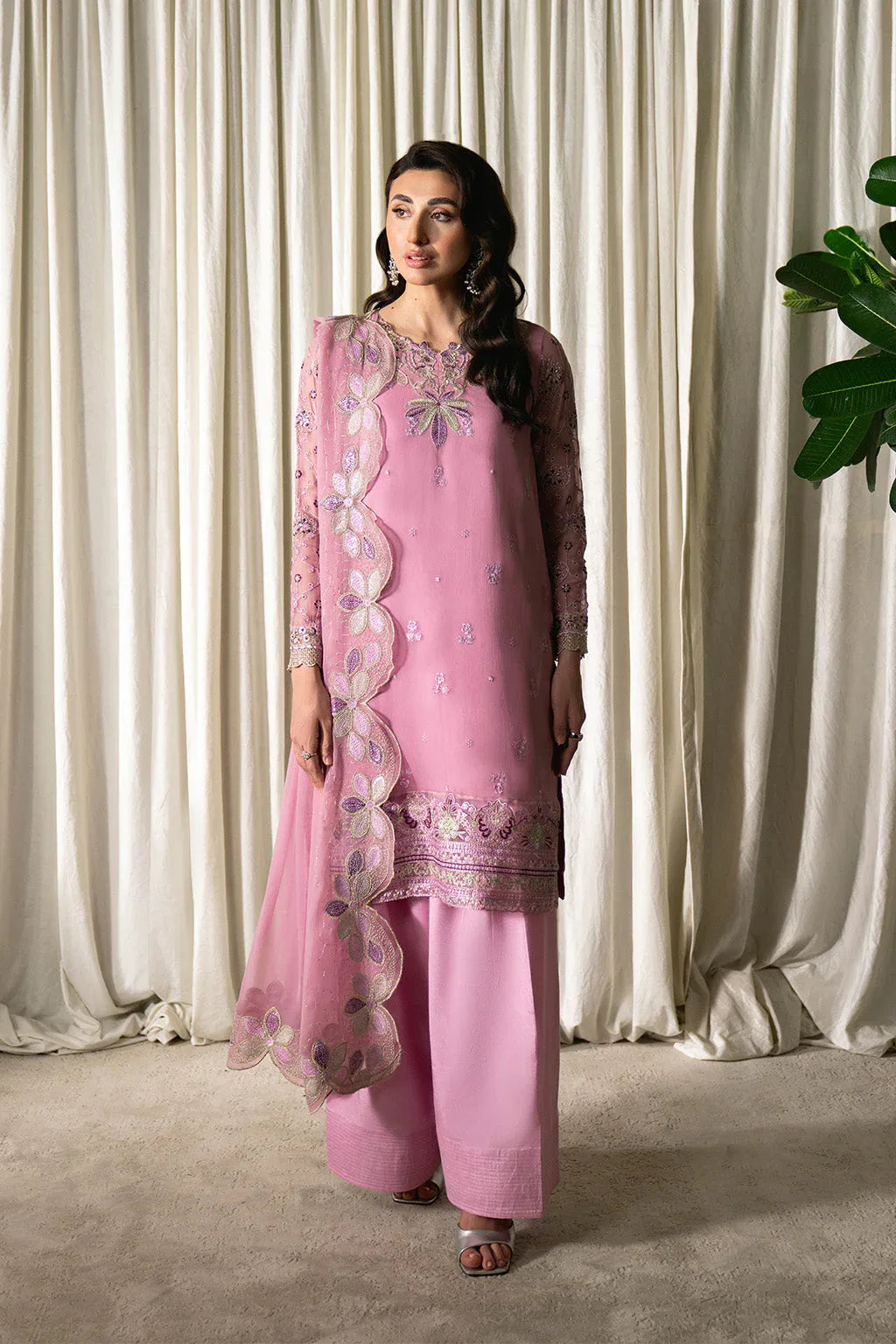Neeshay | Ready to Wear Chiffon | RTW-CHFN-01 LILAC - Rang-e-Khaas