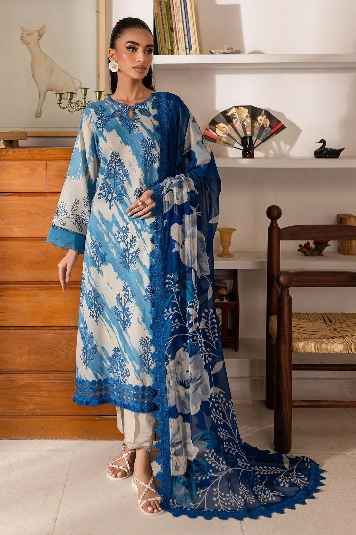 Nureh | Printed Lawn 25 | SP-148 - Rang-e-Khaas