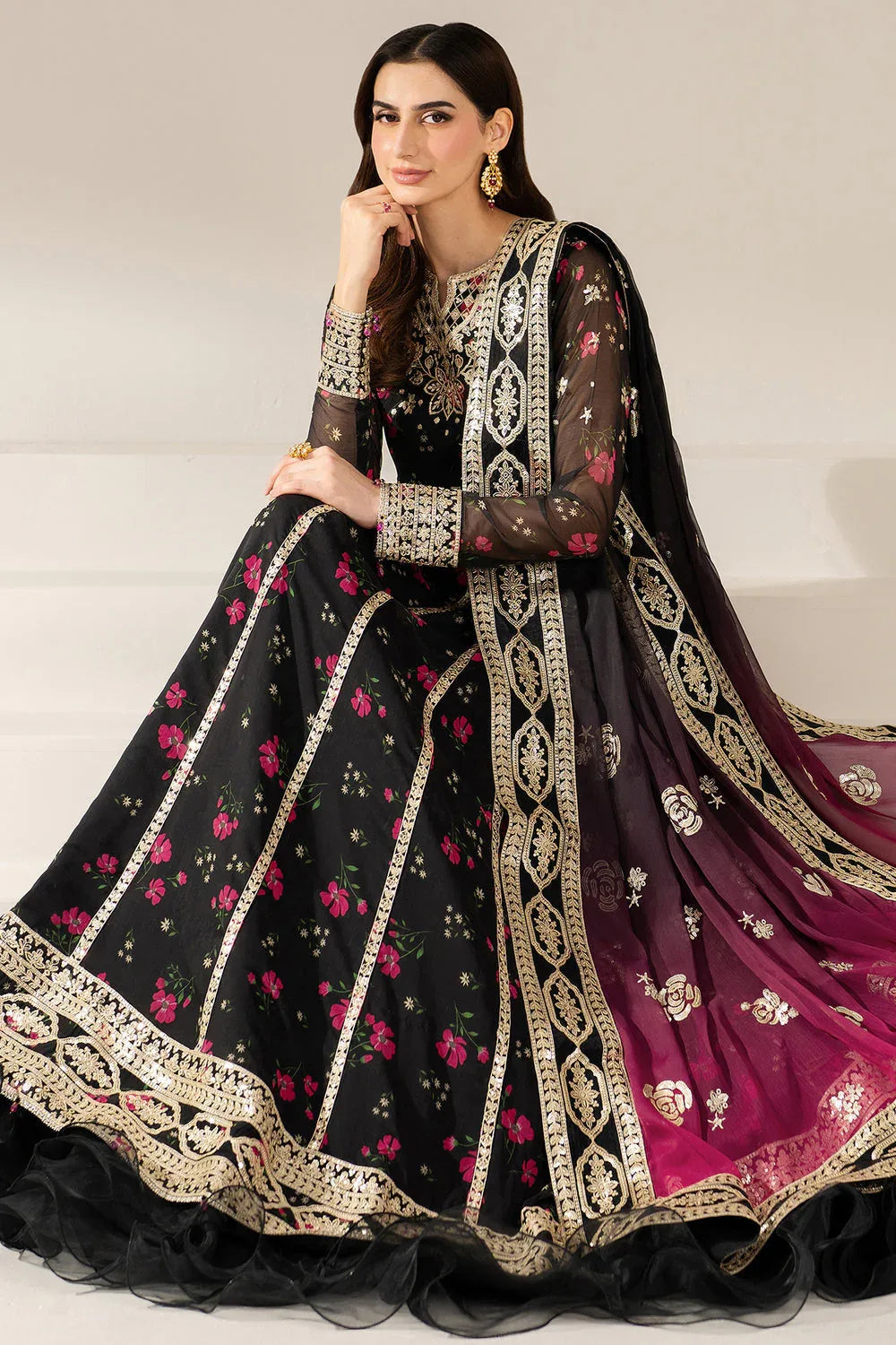 Farasha | Fiorella Formals | Fuchsia Night - Rang-e-Khaas