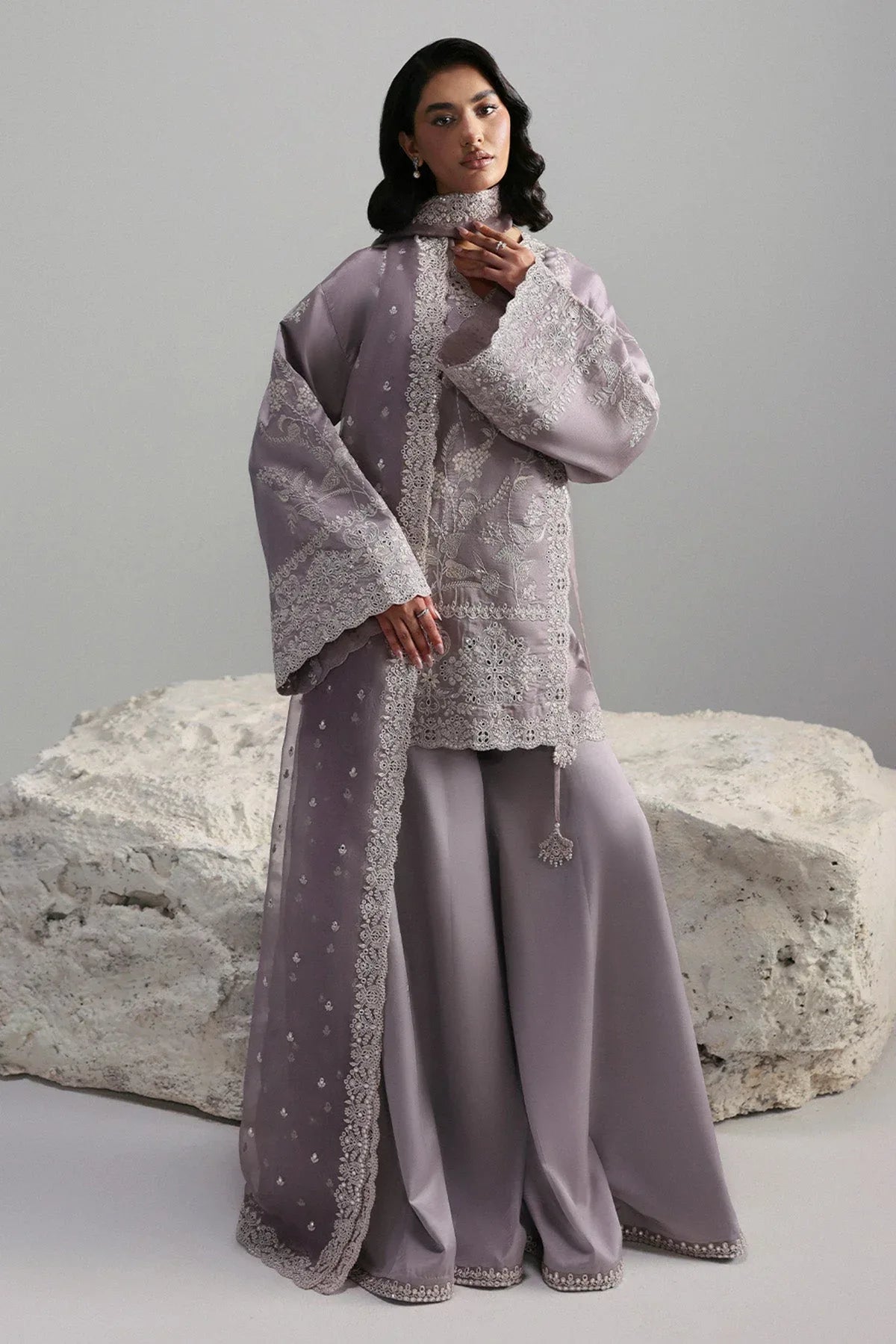 Afrozeh | Slate Ready to Wear | Cressida - Rang-e-Khaas