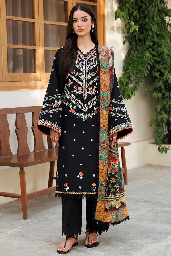 Farasha | Summer Weaves Embroidered Lawn | Midnight Veil - Rang-e-Khaas