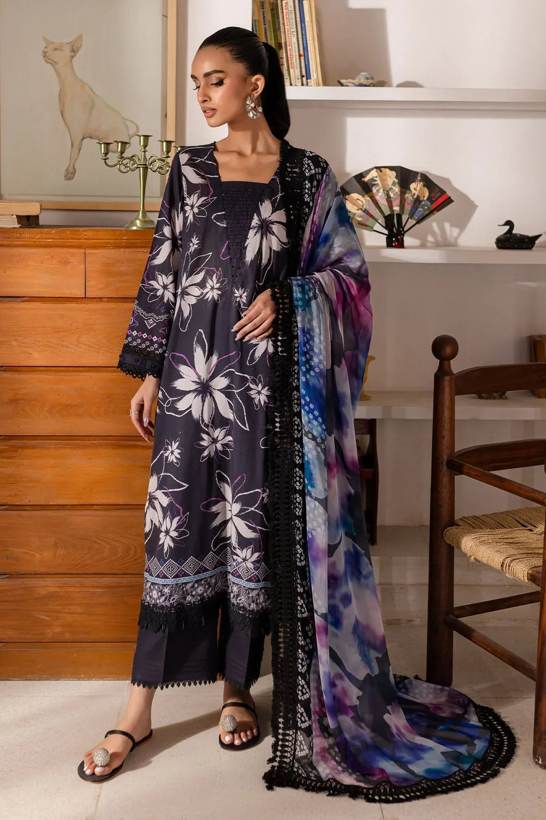 Nureh | Printed Lawn 25 | SP-150 - Rang-e-Khaas