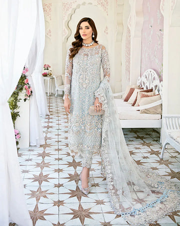 Gulaal | Wedding Formals | Avenir Embroidered Net 3-Piece Suit WS-01 - Rang-e-Khaas