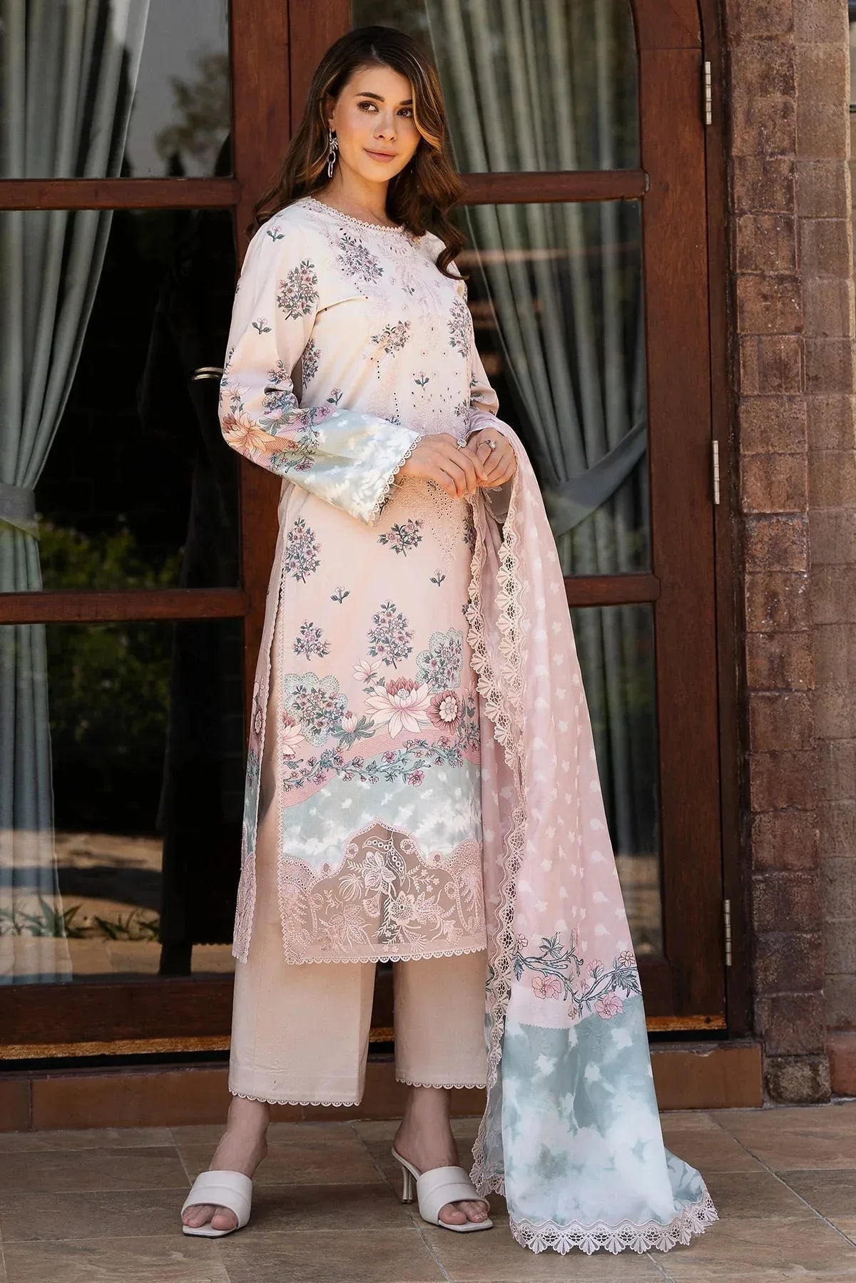 Afrozeh | Damask The Holiday Edit '25 - Lawn | Seraphina B - Rang-e-Khaas