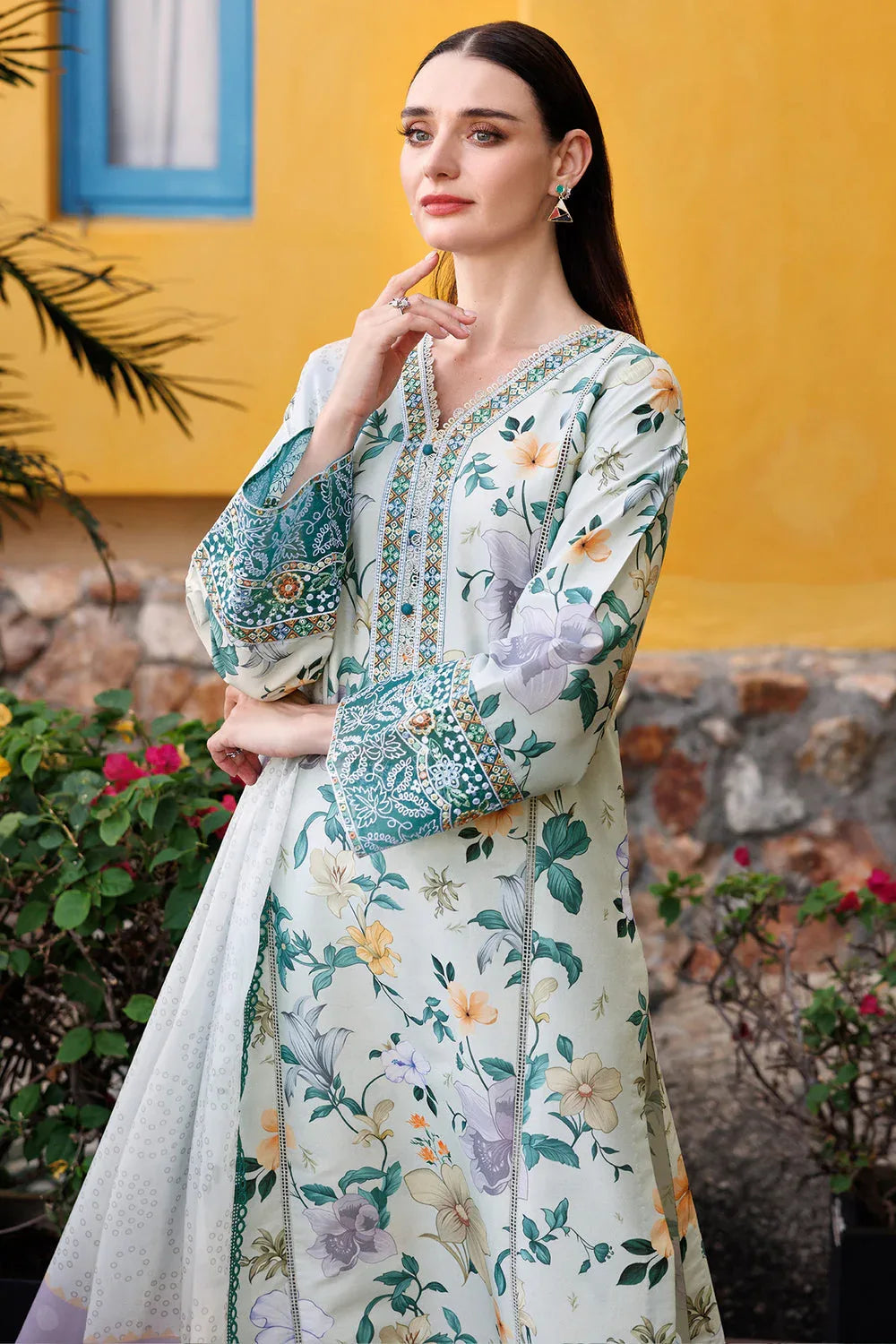 Farasha | Printed Essentials | Aqua Sparkle - Rang-e-Khaas