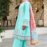 Farasha | Summer Weaves Embroidered Lawn | Ocean Veil