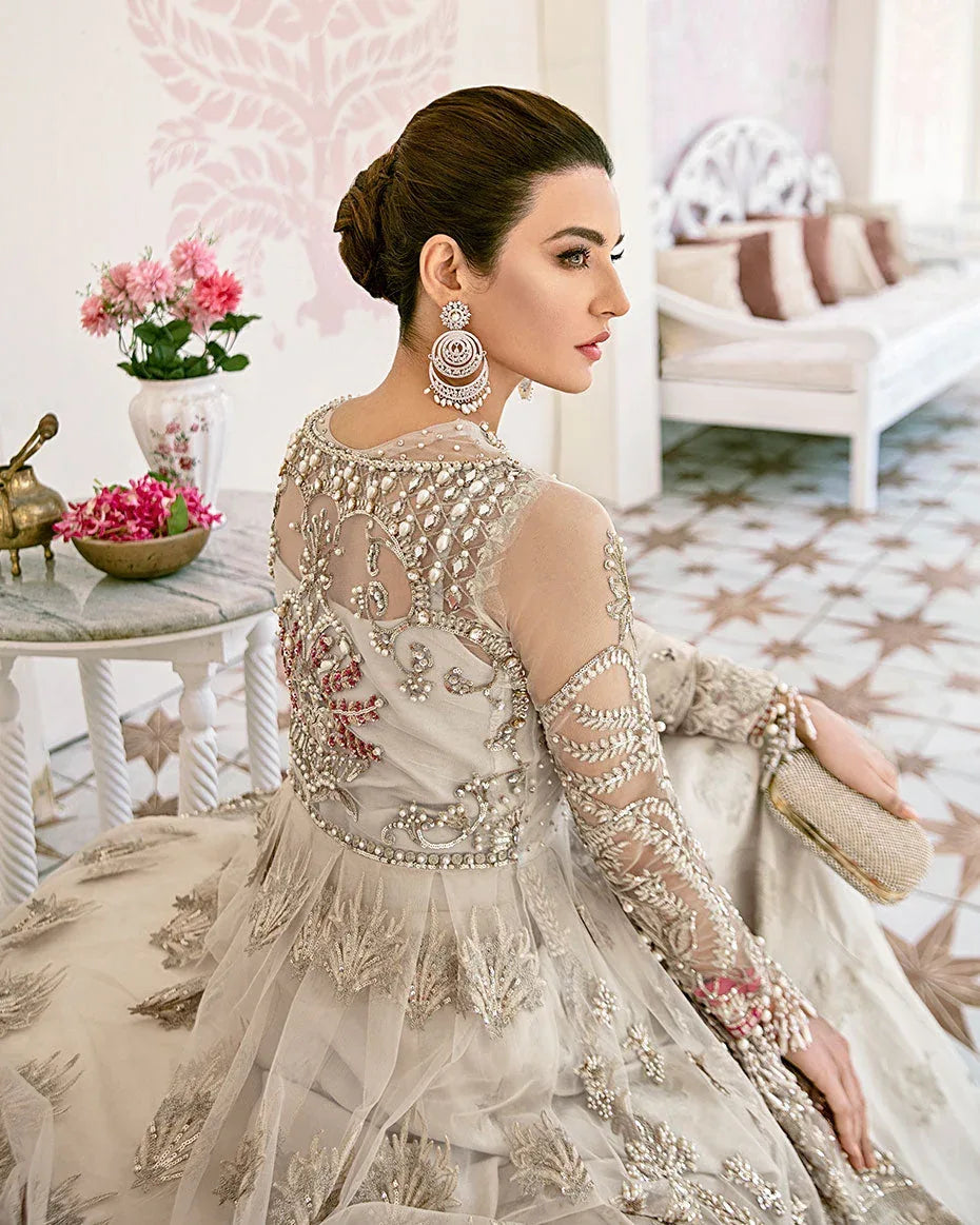 Gulaal | Wedding Formals | Jeune Embroidered Net 3-Piece Suit WS-02 - Rang-e-Khaas