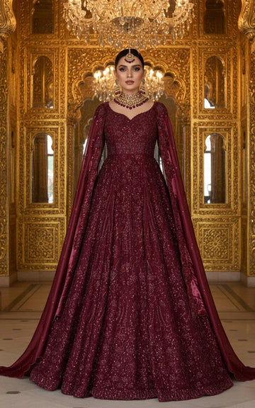 Embroidered Maxi With Dupatta