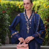 Noor by Saadia Asad | Eid Luxury Schiffli Laserkari 25 | D10- Royal Blue
