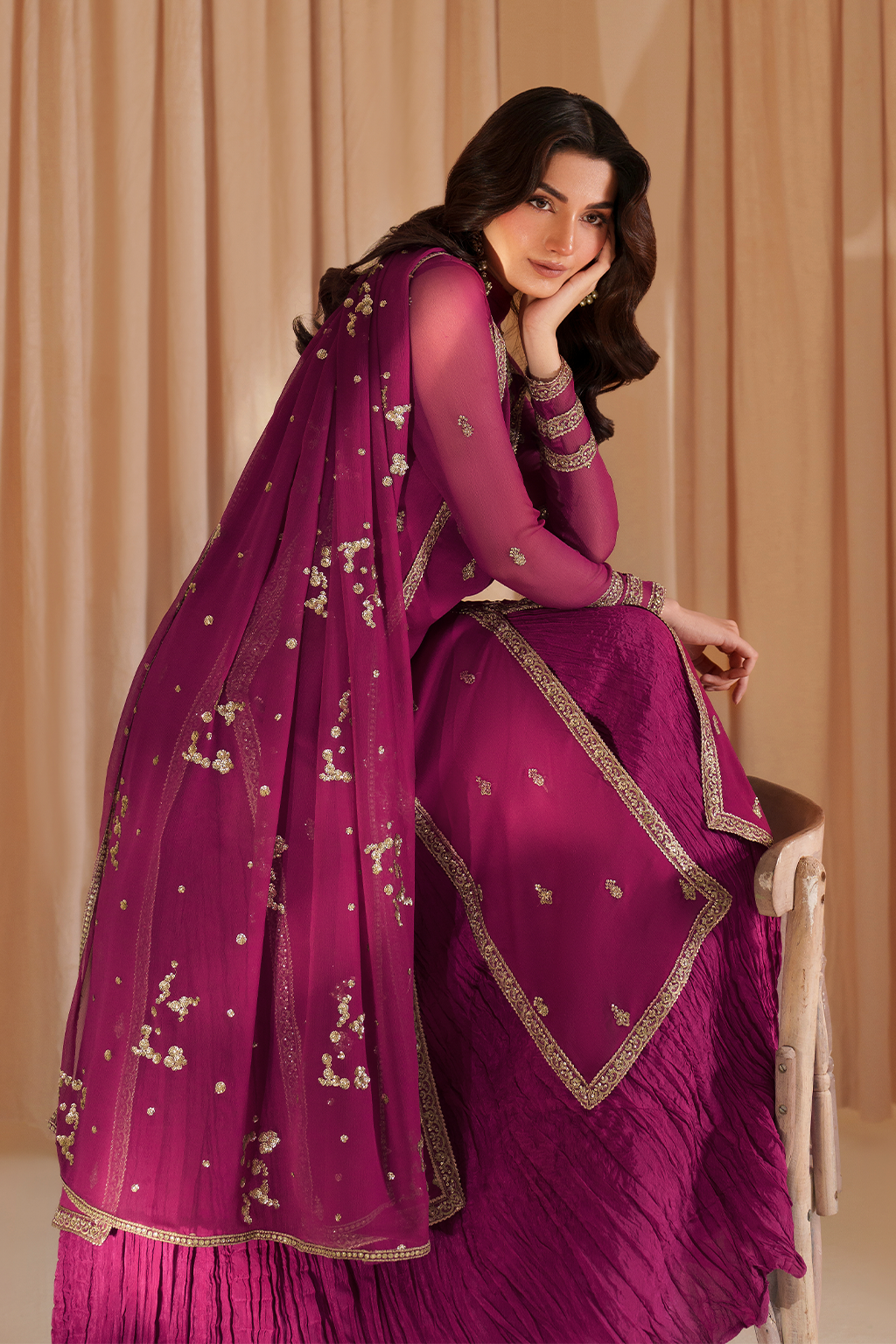 Iznik CC-81 Embroidered Chiffon