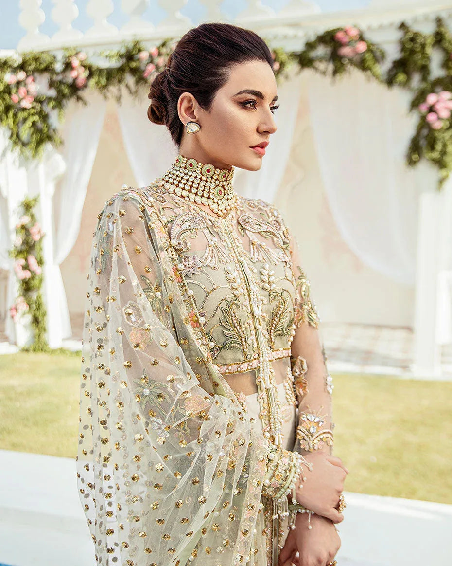 Gulaal | Wedding Formals | Cher Embroidered Net 3-Piece Suit WS-04 - Rang-e-Khaas