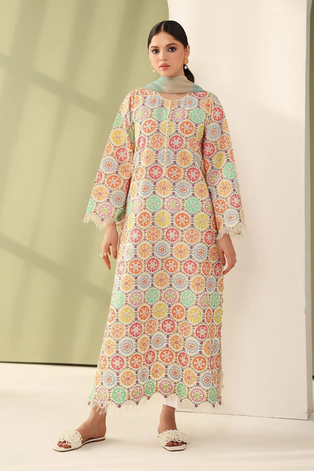 Baroque | Eid Printique | EMBROIDERED PRINTED LAWN UF-4178 - Rang-e-Khaas