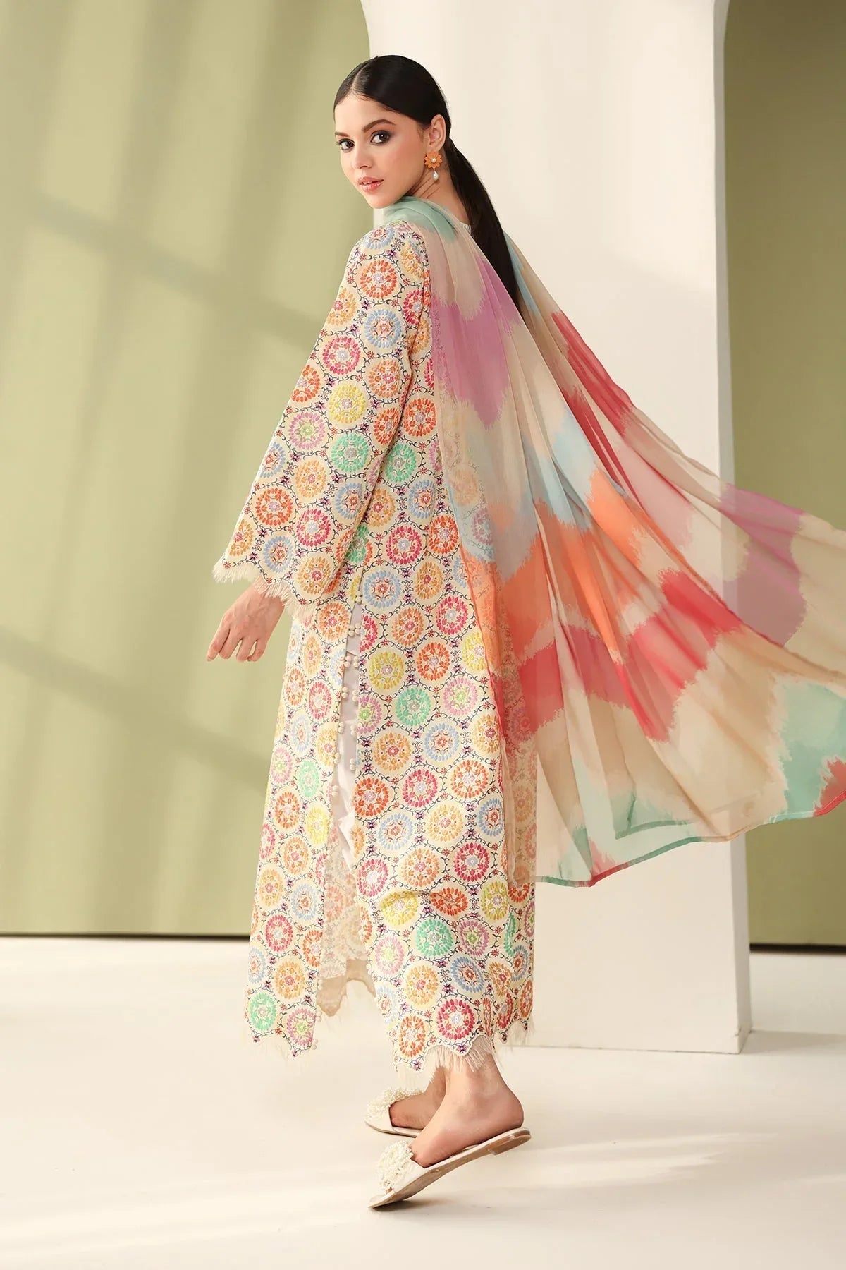 Baroque | Eid Printique | EMBROIDERED PRINTED LAWN UF-4178 - Rang-e-Khaas