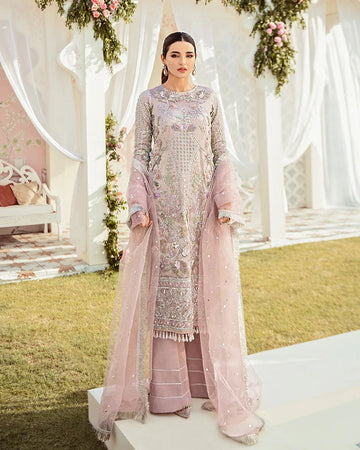 Gulaal | Wedding Formals | CLAIR EMBROIDERED NET 3-PIECE SUIT WS-05 - Rang-e-Khaas