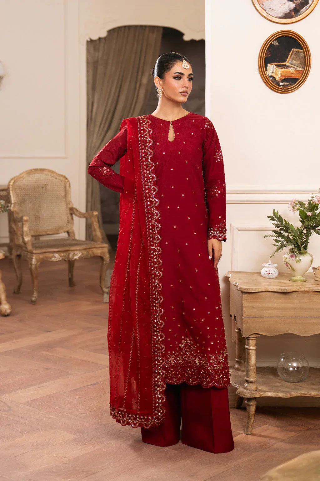 Neeshay | Luxe Pret | Crimora - Rang-e-Khaas