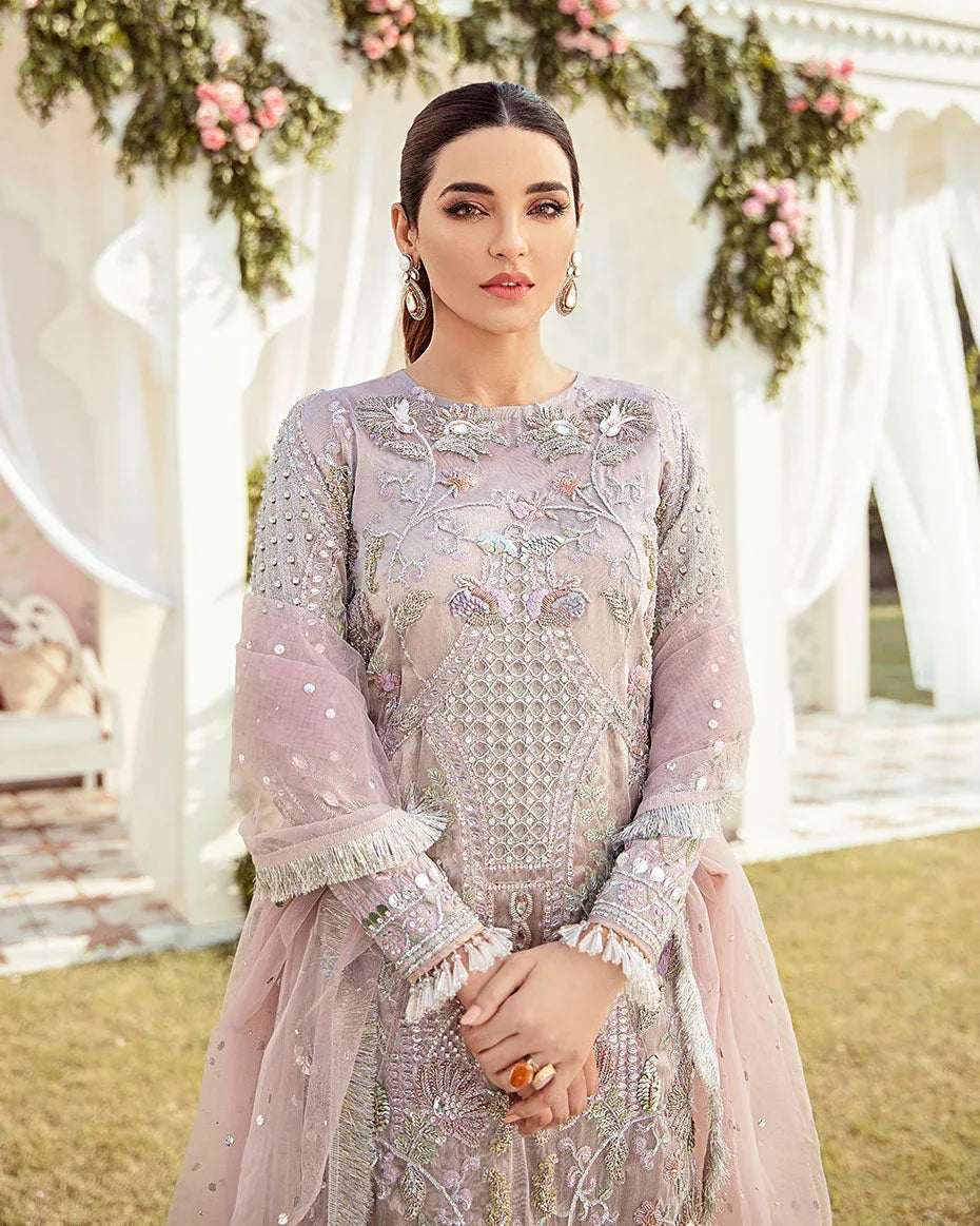 Gulaal | Wedding Formals | CLAIR EMBROIDERED NET 3-PIECE SUIT WS-05 - Rang-e-Khaas