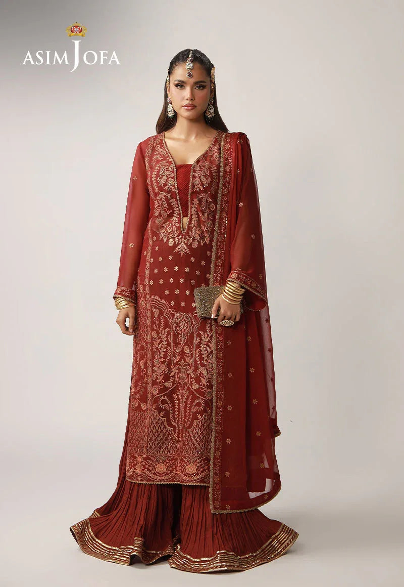 AJULO-11 Embroidered Chiffon Unstitched 3 Pcs