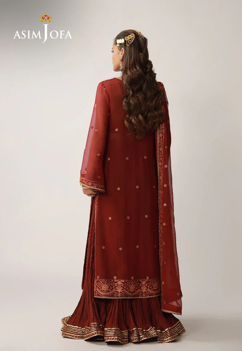 AJULO-11 Embroidered Chiffon Unstitched 3 Pcs