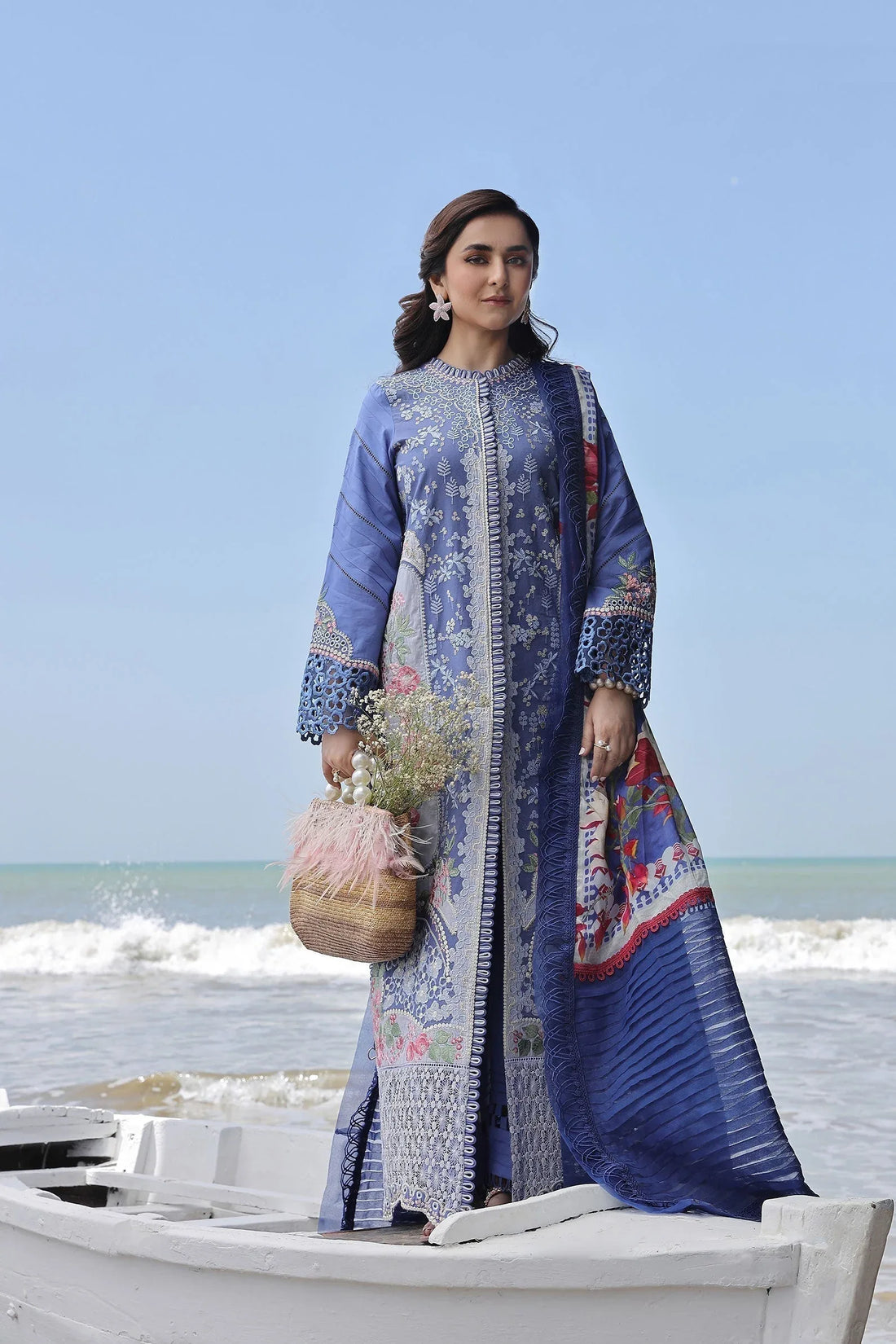 Maryam Hussain | Luxury Lawn 24 | AYRA - Rang-e-Khaas