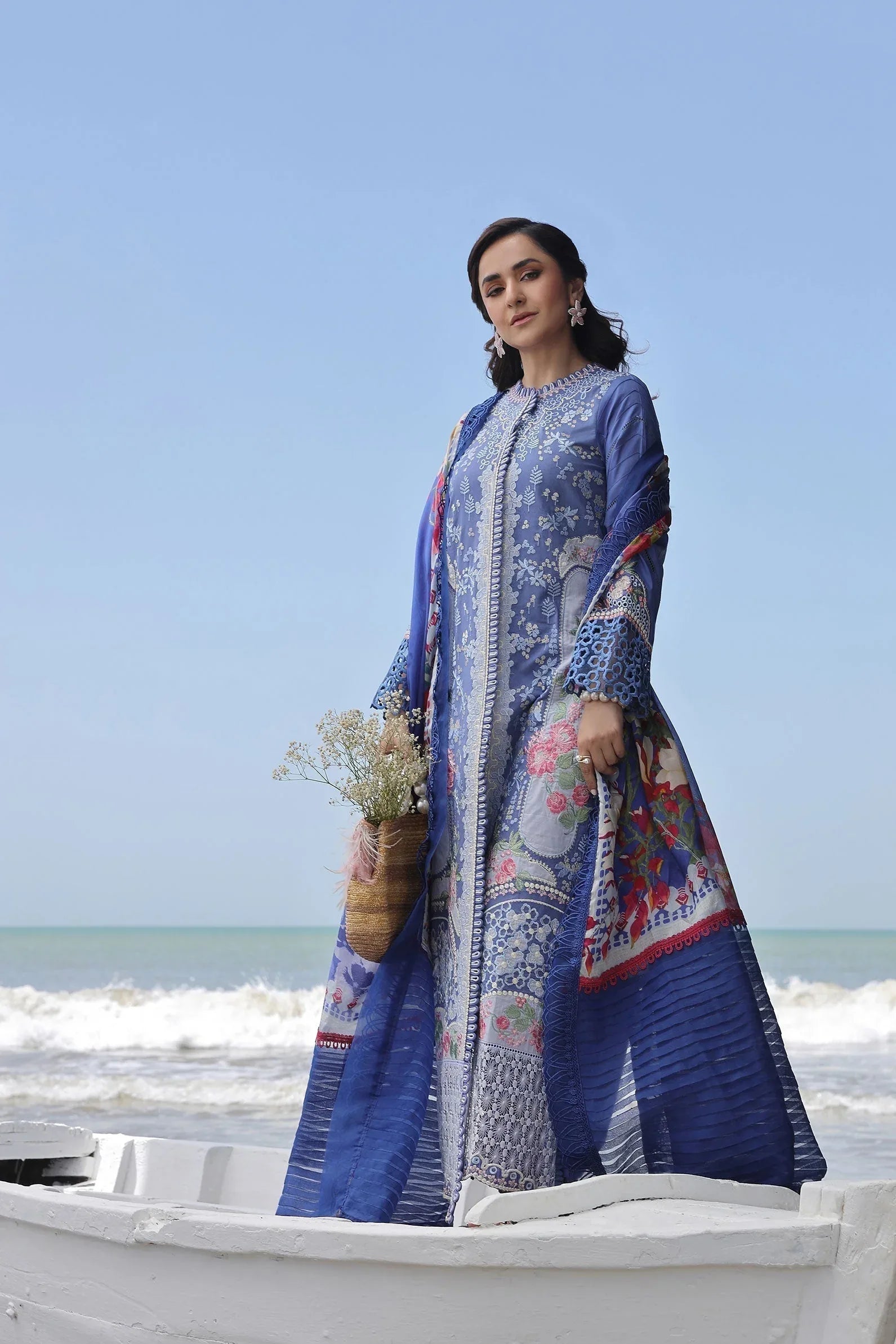 Maryam Hussain | Luxury Lawn 24 | AYRA - Rang-e-Khaas