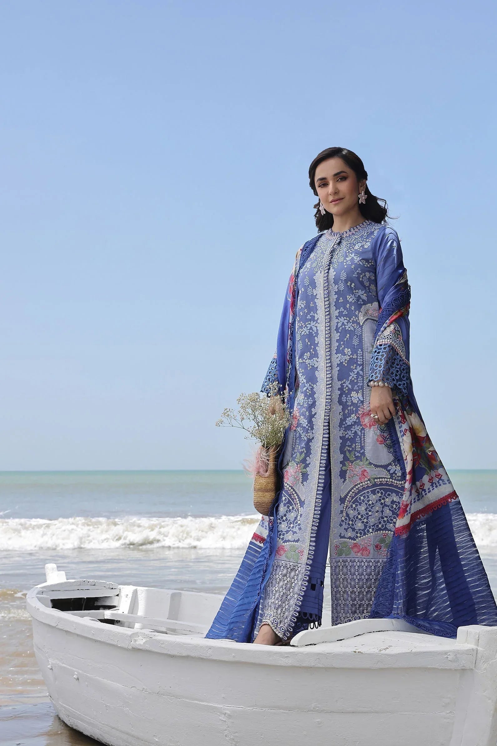 Maryam Hussain | Luxury Lawn 24 | AYRA - Rang-e-Khaas