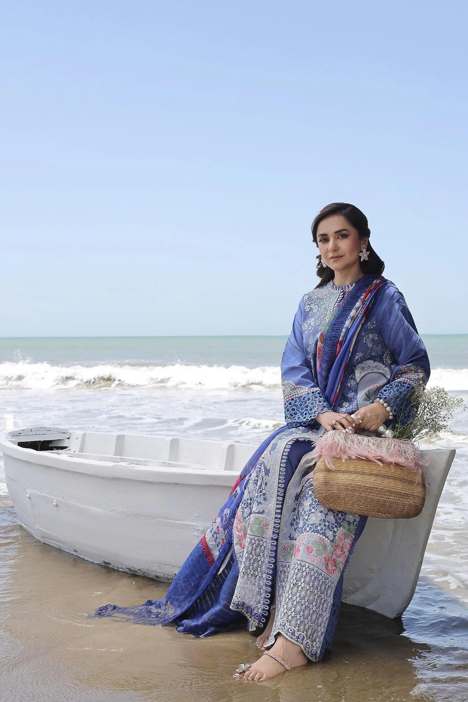 Maryam Hussain | Luxury Lawn 24 | AYRA - Rang-e-Khaas