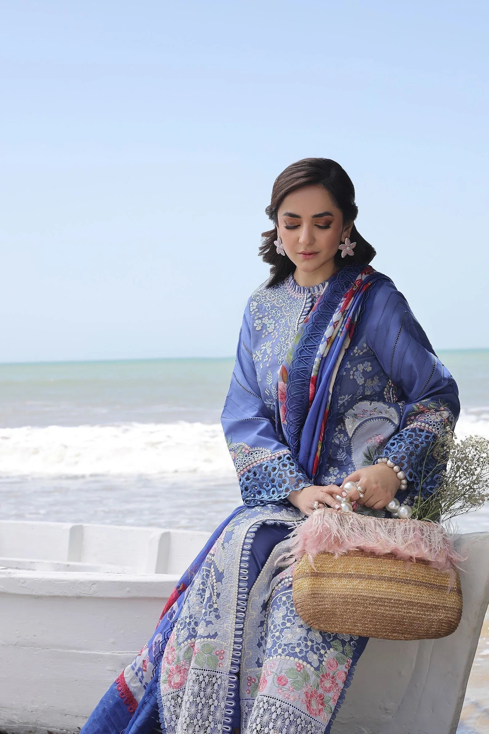 Maryam Hussain | Luxury Lawn 24 | AYRA - Rang-e-Khaas