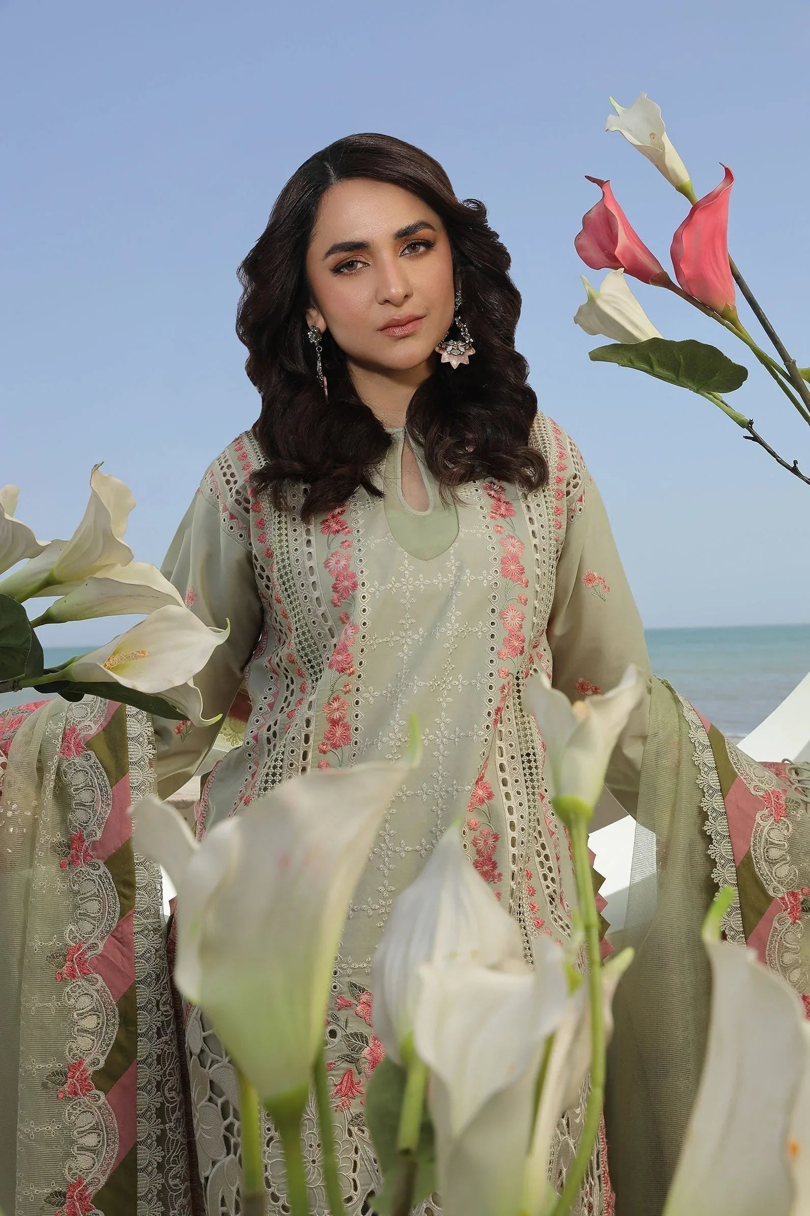 Maryam Hussain | Luxury Lawn 24 | HAVANA - Rang-e-Khaas