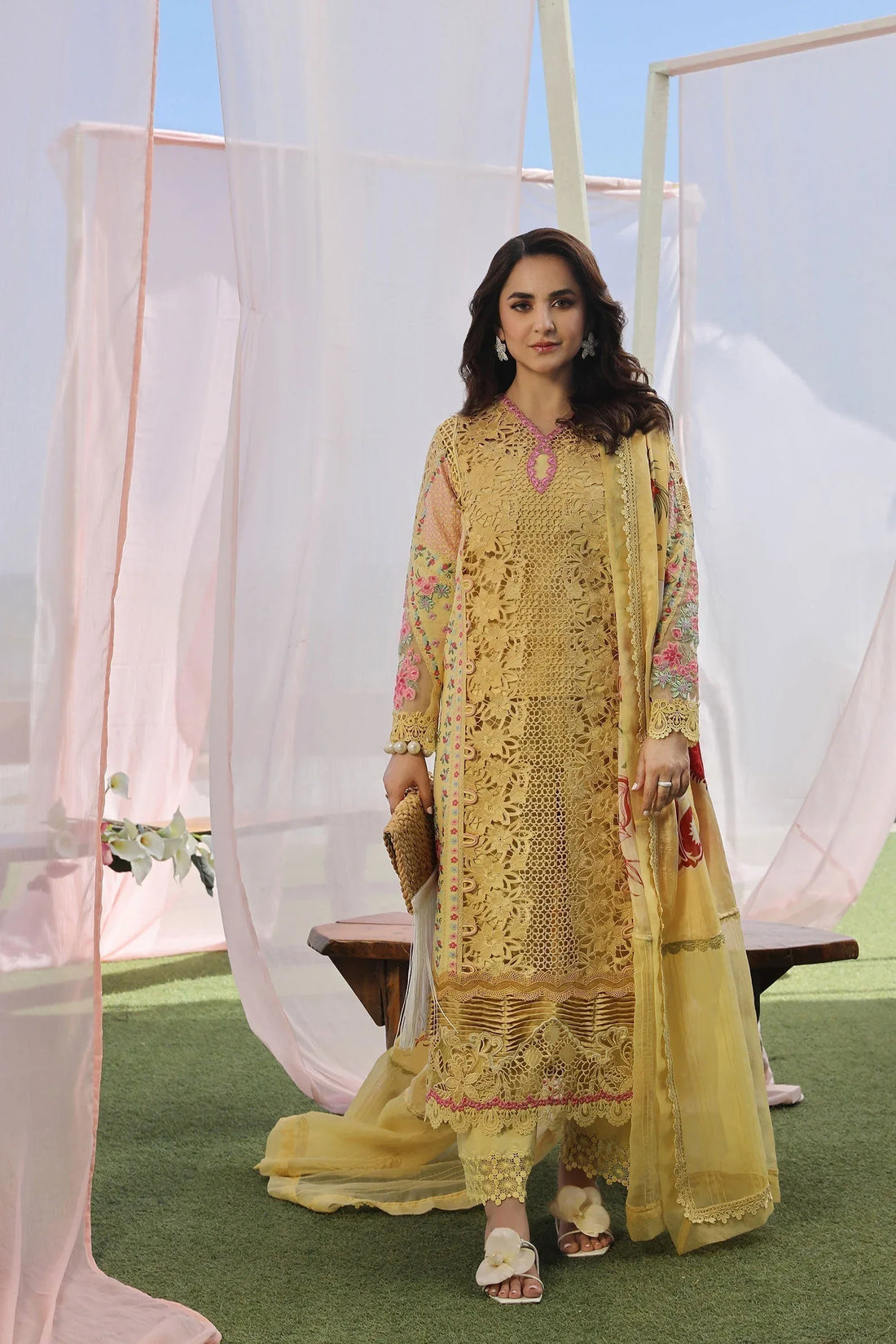 Maryam Hussain | Luxury Lawn 24 | TROPICA - Rang-e-Khaas