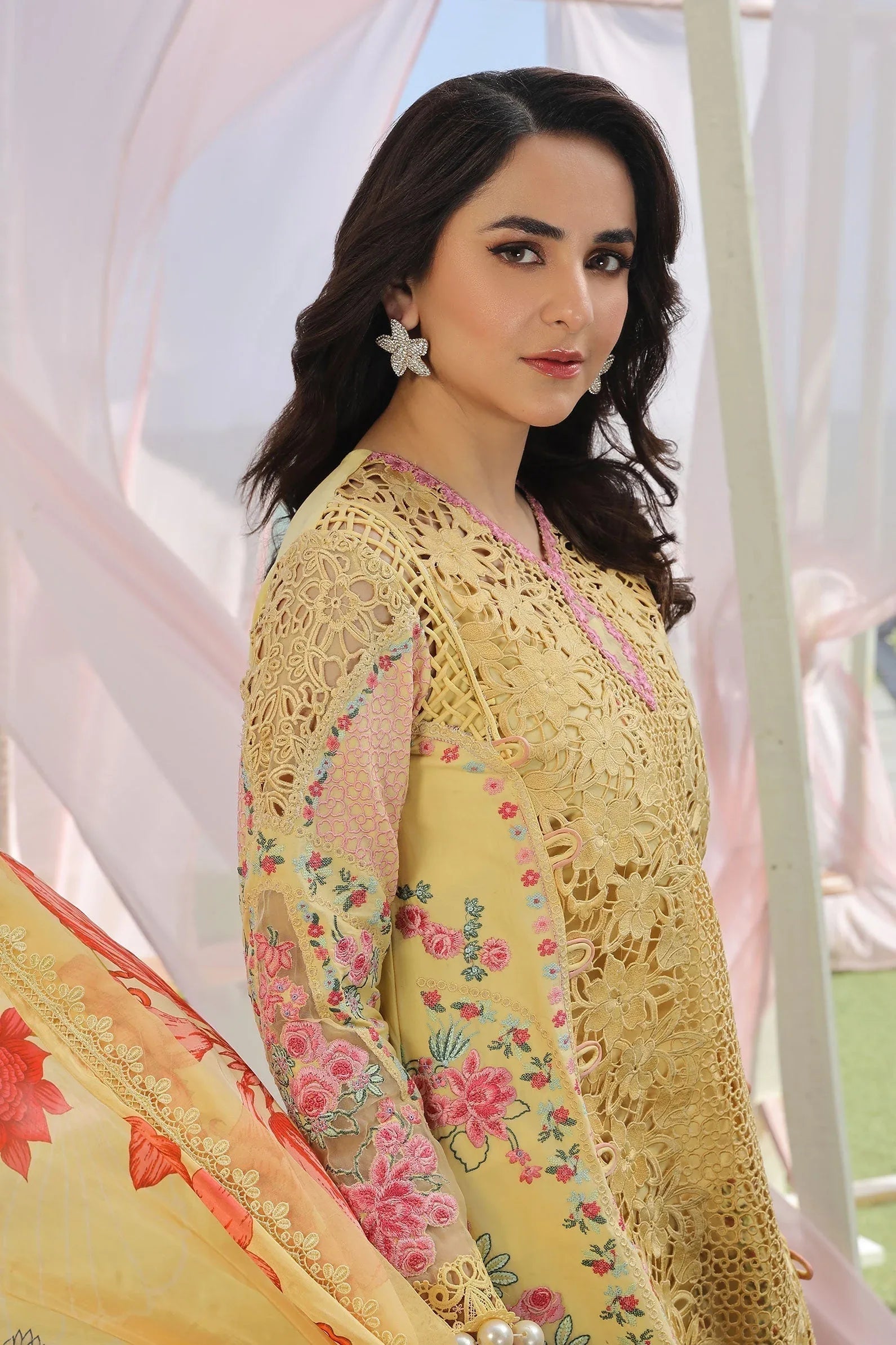 Maryam Hussain | Luxury Lawn 24 | TROPICA - Rang-e-Khaas