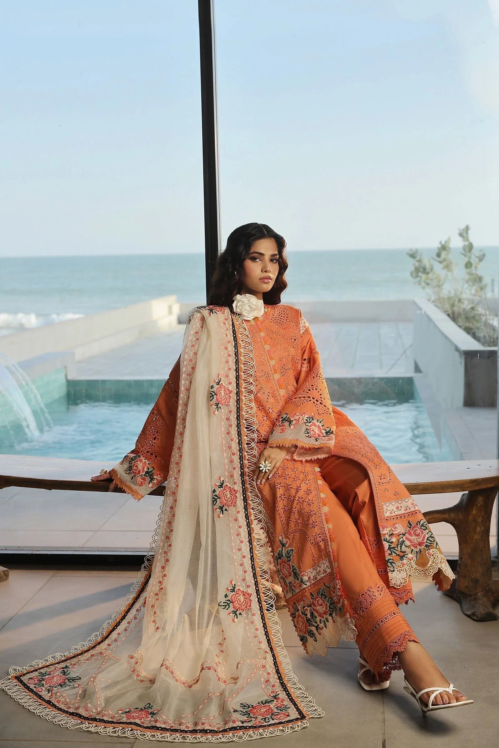 Maryam Hussain | Luxury Lawn 24 | XURI - Rang-e-Khaas