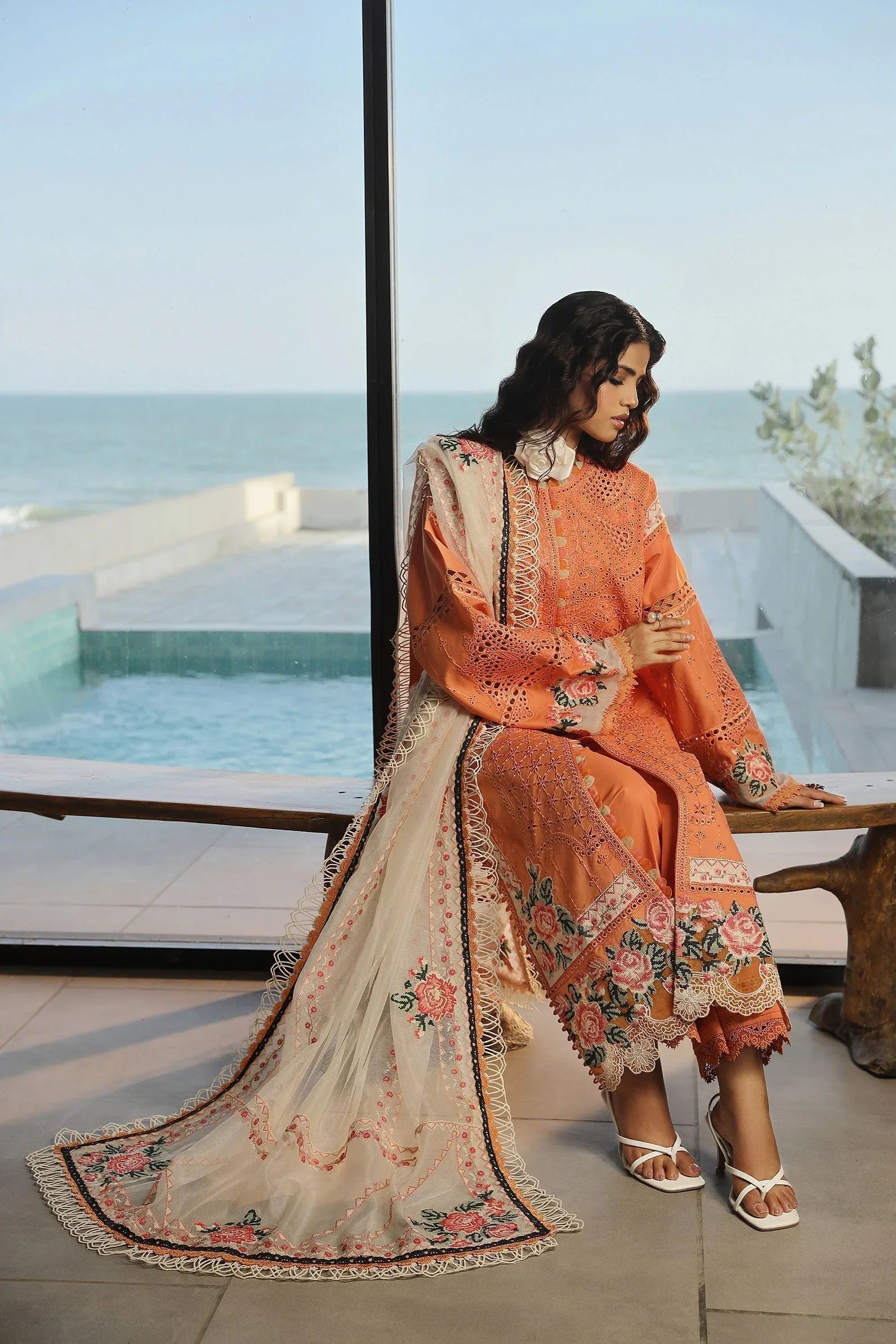 Maryam Hussain | Luxury Lawn 24 | XURI - Rang-e-Khaas