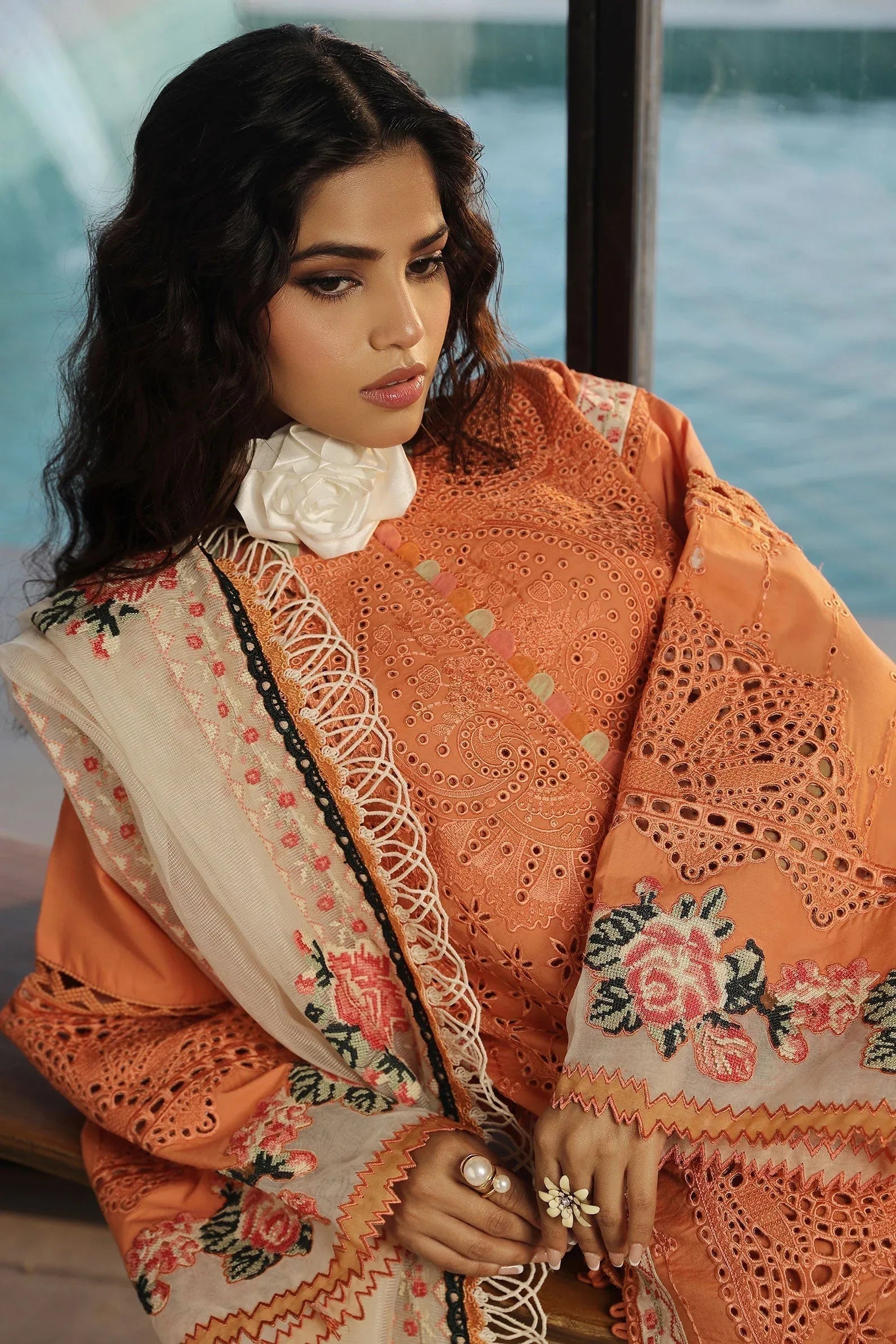 Maryam Hussain | Luxury Lawn 24 | XURI - Rang-e-Khaas