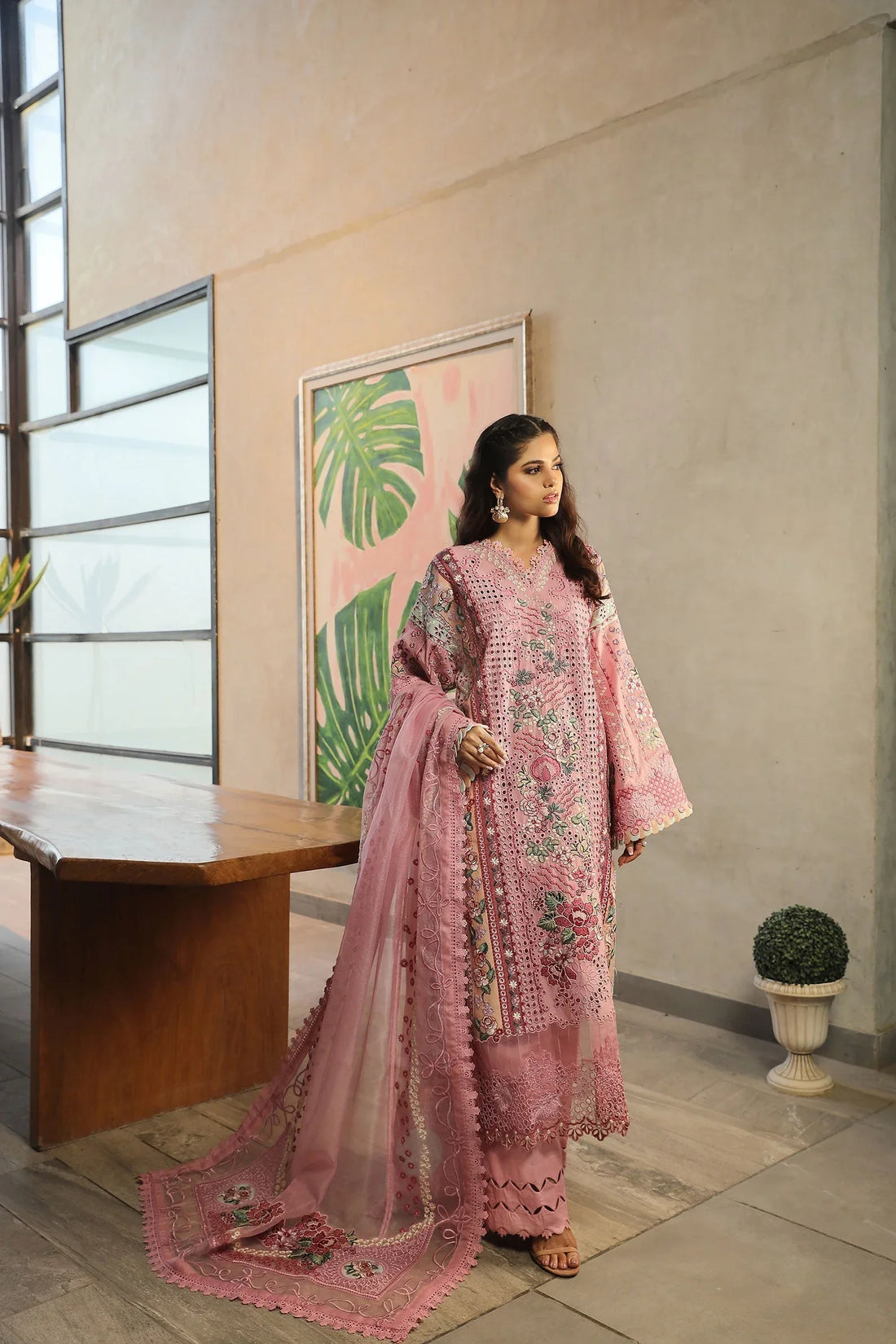 Maryam Hussain | Luxury Lawn 24 | CORAL - Rang-e-Khaas